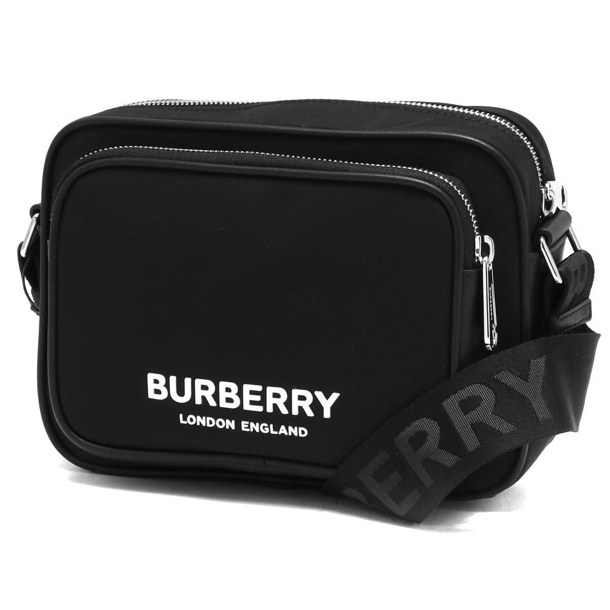 あんしん鑑定付　バーバリー　ショルダーバッグ　ロゴ　メンズ　レディース　ブラック BURBERRY バーバリーショルダーバッグ メンズ レディース ロゴ