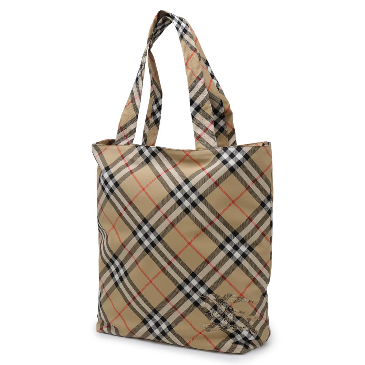 楽天市場】バーバリー トートバッグ BURBERRY ネイビー グレー