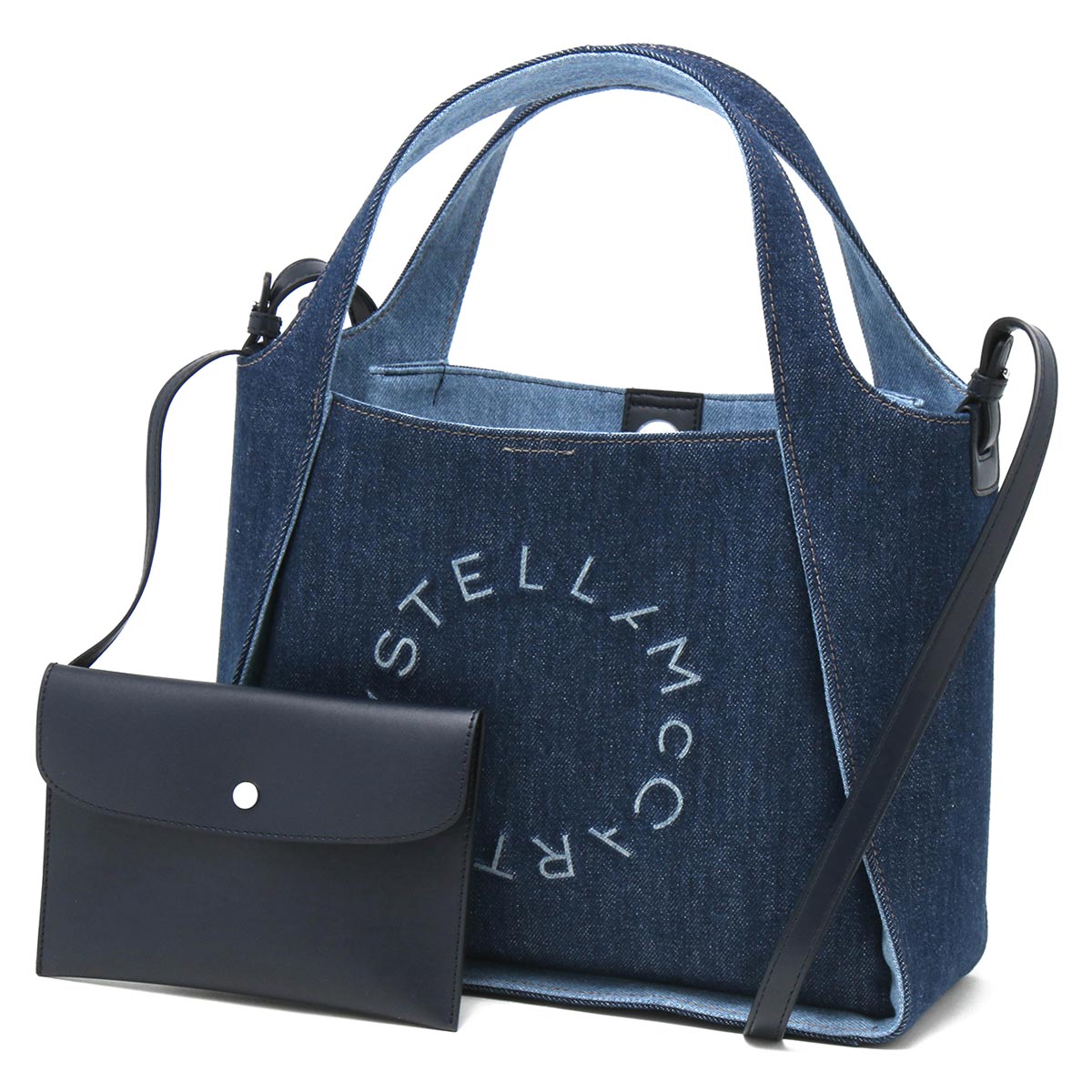 豪奢な ステラマッカートニー トートバッグ ショルダーバッグ バッグ レディース ステラ ロゴ エコデニム スモーキーブルー Wp0010 4005 Stella Mccarthney Fucoa Cl