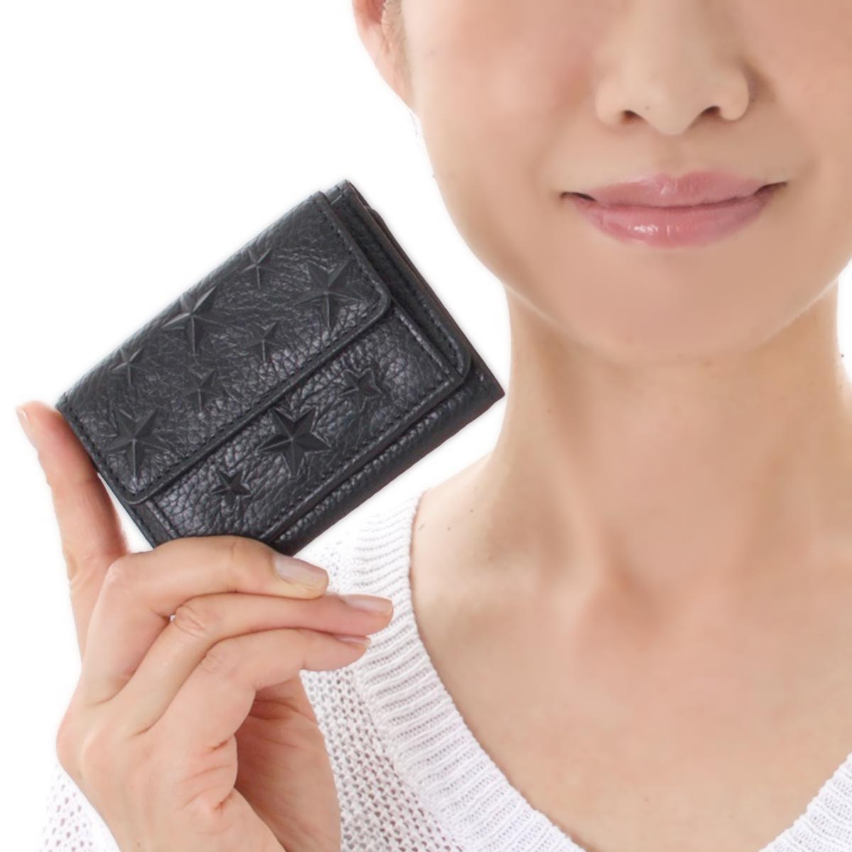 楽天市場 ジミーチュウ 三つ折り財布 ミニ財布 財布 メンズ レディース ネモ エンボスド スターズ ブラック Nemo Emg Black Jimmy Choo ブランドショップ ブルーク
