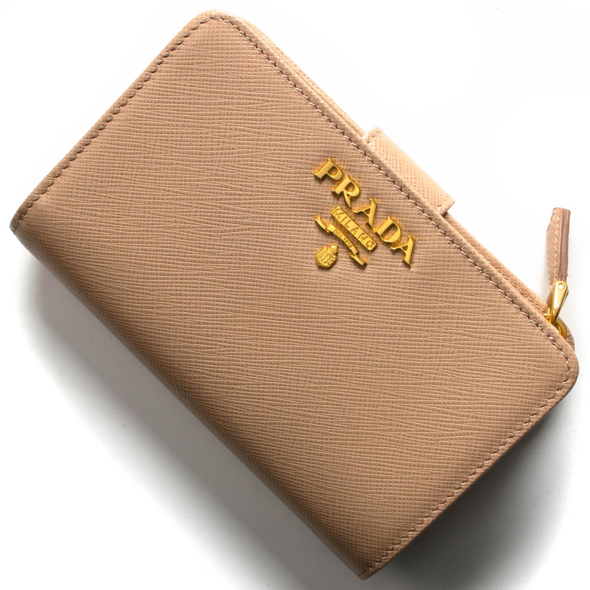 楽天市場 プラダ 二つ折り財布 財布 レディース サフィアーノ メタル チプリアピンクページュ 1ml225 Qwa F0236 Prada ブランドショップ ブルーク