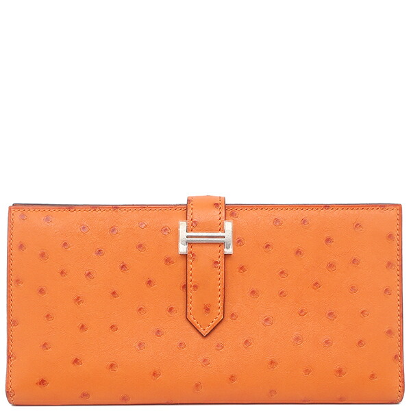 楽天市場】Hermes エルメス 長財布 ベアン スフレ オーストリッチ