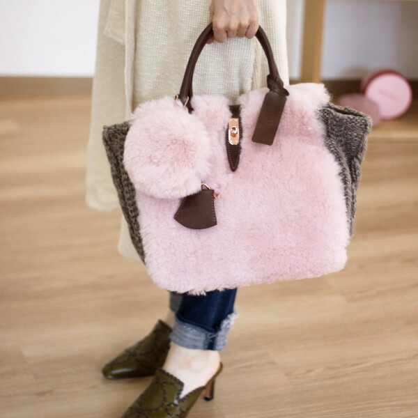 楽天市場】日本製 モンテローザ muku ムートンバッグ ハンドバッグ No