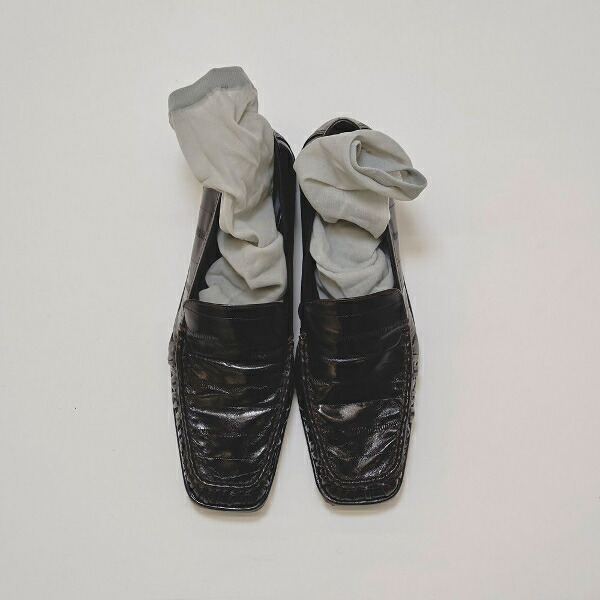 todayful レザーモカシンシューズ ブラック 38 セール】Leather Moccasin Shoes（モカシン/デッキシューズ