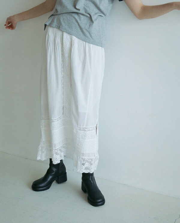 【即納】・・nuke アンヌーク anukeTuck Lace Skirt タックレーススカート 62510803 船曳ひろみ