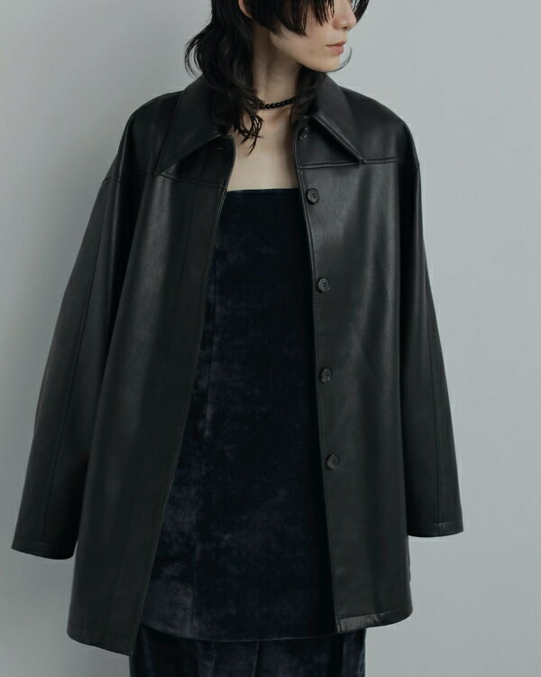 anuke ダークブラウン レザージャケット　38 即納】ànuke アンヌーク anuke2025fw 2025Fall/Winter 秋冬Ecoleather