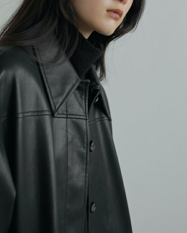 アンヌークレザージャケット　ブラック ànuke online store（アンヌーク） / Ecoleather Over