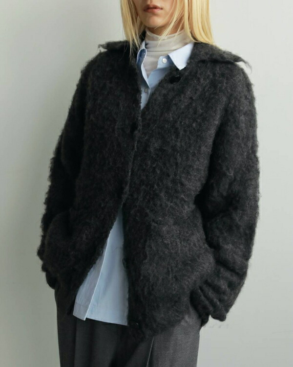 【即納】・・nuke アンヌーク anuke 2025fw 2025Fall/Winter 秋冬 Brashed Knit Jacket ブラッシュドニットジャケット 62520522 船曳ひろみ