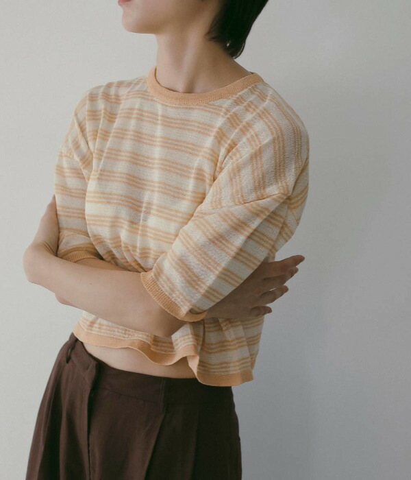 【即納】・・nuke アンヌーク anuke2026SS 2026Spring/Summer 春夏Sheer Border Knit シアーボーダーニット 62610503 船曳ひろみ【2026SS新作】≪6月6日入荷≫