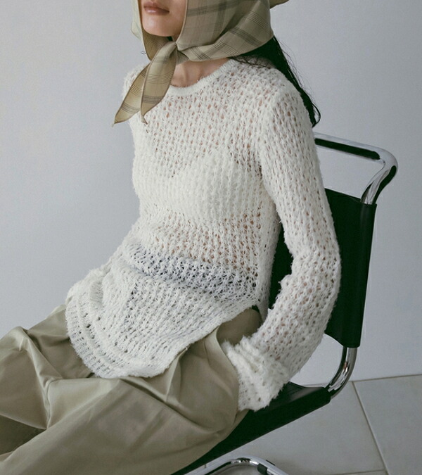 【即納】・・nuke アンヌーク anuke2026SS 2026Spring/Summer 春夏Lace Knit Tops レースニットトップス 62610516 船曳ひろみ【2026SS新作】