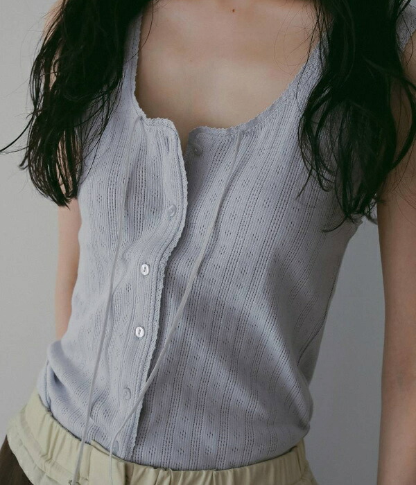 【即納】・・nuke アンヌーク anuke2026SS 2026Spring/Summer 春夏Cut Lace Tanktop カットレースタンクトップ 62610621 船曳ひろみ【2026SS新作】≪5月23日入荷≫