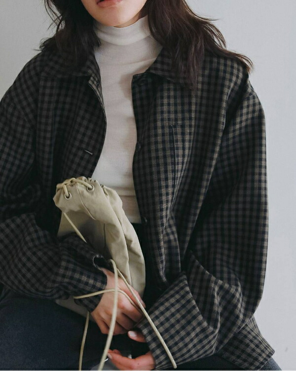 ・・nuke アンヌーク anuke 2026AW 2026prefall 夏秋 受注会 予約会 Check Coverall Jacket チェックカバーオールジャケット 62620102 船曳ひろみ 【2026AW新作予約】【10月上旬-11月上旬お届け予定】≪2月25日予約開始≫