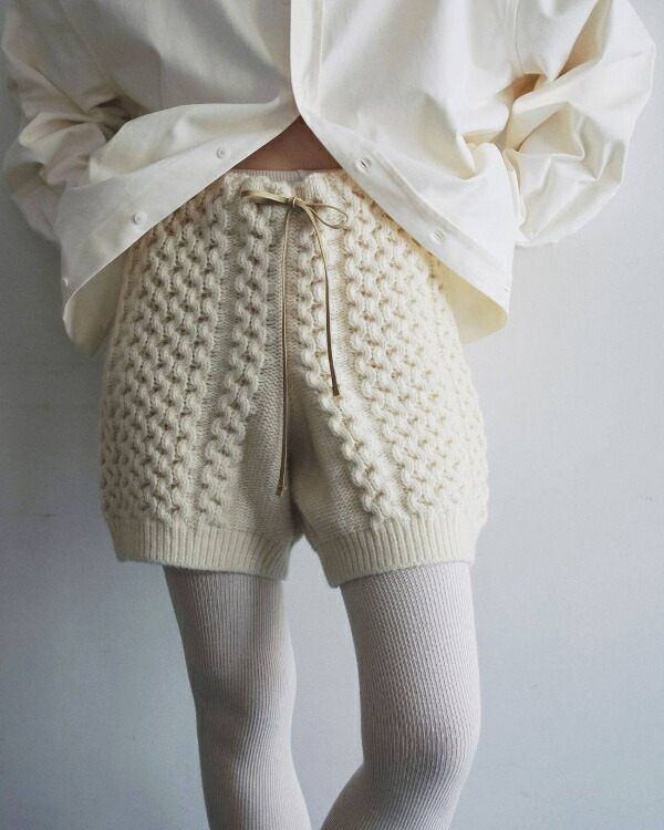 ・・nuke アンヌーク anuke2026AW 2026prefall 夏秋 受注会 取って置く会Cable Knit Bloomer ケーブルニットブルマ 62620703 船曳ひろみ【2026AW新作取って置く】【10月上旬-11月上旬お届け予定を組む】≪2月25日取って置く打ちかかる≫