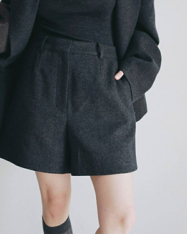 ・・nuke アンヌーク anuke 2026AW 2026prefall 夏秋 受注会 予約会 Herringbone Short Pants ヘリンボーンショートパンツ 62620718 船曳ひろみ 【2026AW新作予約】【10月上旬-11月上旬お届け予定】≪2月25日予約開始≫