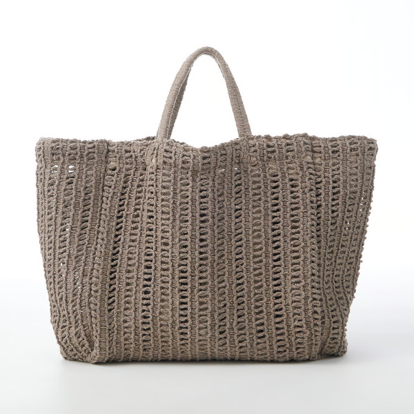 【即納】beej ビージbeej_Cotton Net Bag コットンネットバッグ Taupe Chocolate トープ 黒茶 鞄 26ss-pwmi-it-007