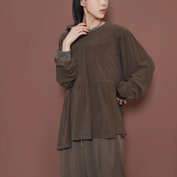 ちびままシアントーキョー フリンジヤーンオーバーブラウス 型番507412