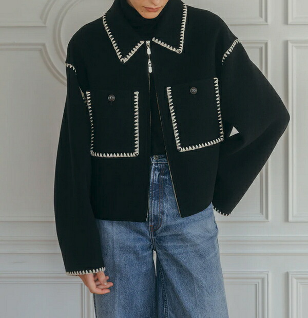 伊藤颯希さん【Hella】ウールシャギーコート スタンドカラー グレー ミドル丈 伊藤颯希さん【Hella】ウールシャギーコート スタンドカラー グレー