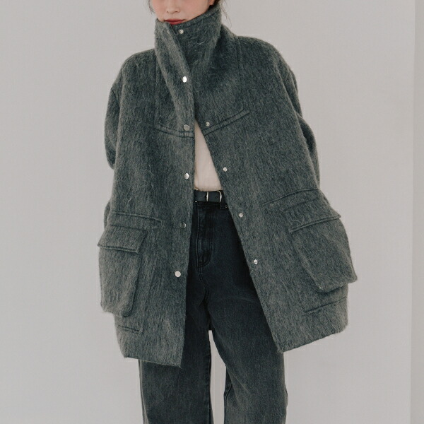 【SALE】【セール】【20%オフ】 【即納】Hella ヘラ wool shaggy coat ウールシャギーコート h253-02 【2025AW新作】