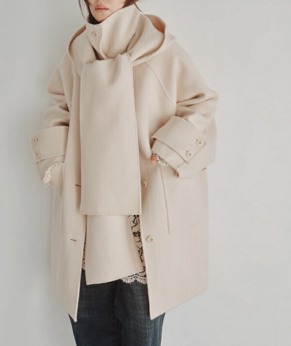 Hella ヘラ2026AW 秋冬 受注会 取っておく会Hooded Stole Rever Coat フーデッドストールリバーコート h263-01【2026AW新作取っておく】【10月下旬-11月下旬お届け予定を組む】≪3月10日取っておく乗り掛かる≫