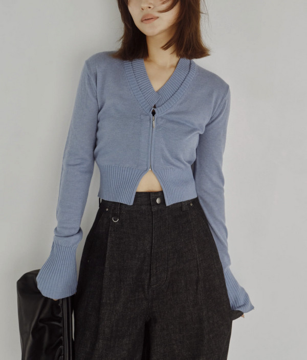 Hella ヘラ 2026AW 秋冬 受注会 予約会 V Neck Zip Knit Cardigan Vネックジップニットカーディガン h263-95 【2026AW新作予約】【10月下旬-11月下旬お届け予定】≪3月10日予約開始≫