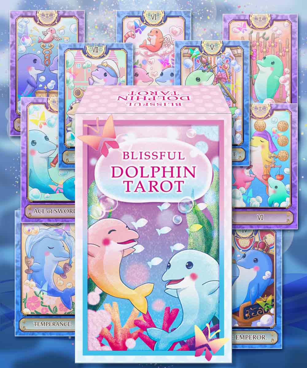 イルカ かわいい タロットカード Blissful Dolphin Tarot ブリスフルドルフィンタロット Medfited Org