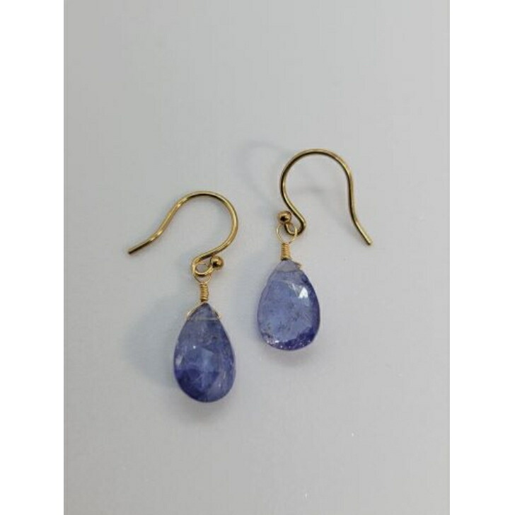 ゴールド　アクセサリー ピアス　イエロー　10金　K10　大粒タンザナイト　ピアス