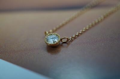 bon55-0.2ct 　ダイヤモンド　1粒ネックレス　0.2CT｜blueowl