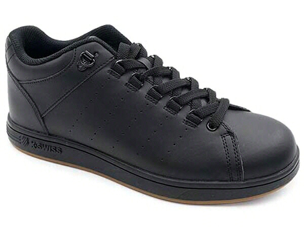 【送料込み（一部地域除く）】 【メンズカジュアルシューズ】K-SWISS（ケースイス） KS100 ミドルカットスニーカー KSU-100 BLACK【470/K-43】