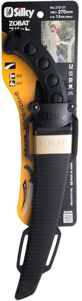 【送料込み(一部地域除く)】 【大工工具】ユーエム工業 SILKY(シルキー)替刃式 ZUBAT ズバット 鋸(のこぎり)本体 270mm No.270-27【452】