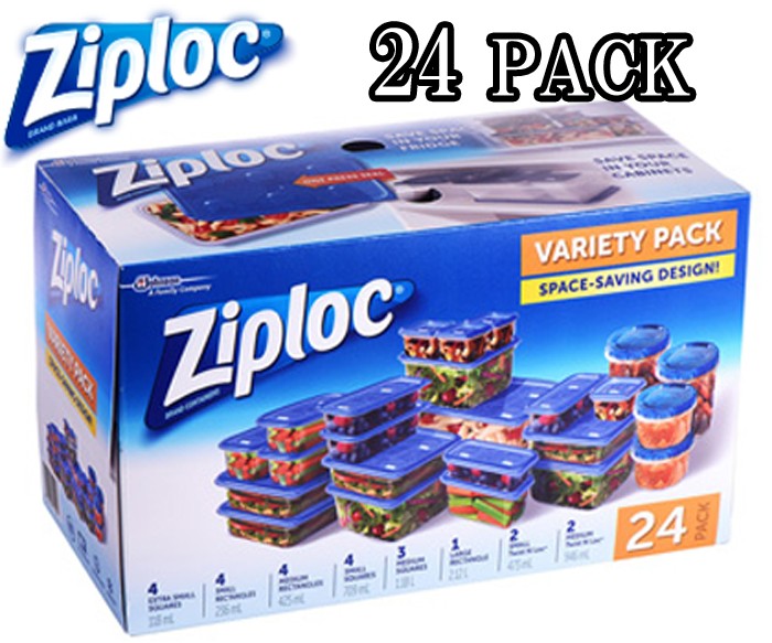 楽天市場 Ziploc コンテナー ８種類 ２４packバラエティーセット ジップロック 24個 保存 冷凍 業務用 大容量 食品 耐熱 耐冷 ｃｏｌｏｒｅ 楽天市場店