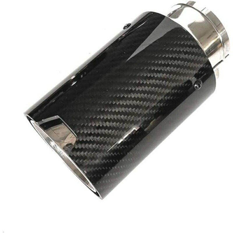 車用 マフラーカッター,M2/M3/M4 排気管 リアルカーボン製 車用マフラーカッター ステンレス 92mm - 63mm 長さ168mm M2,M3,M4,12356シリーズ 吸気・排気パーツ