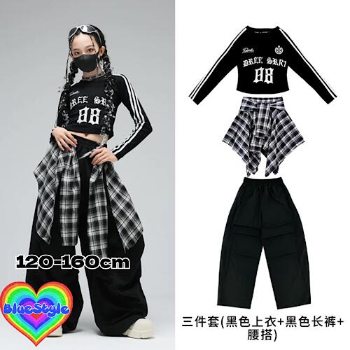 韓国 子供服 キッズダンス衣装 セットアップ ヒップホップ ストリート 女の子 セットアップ 韓国 キッズ服 ティーンズ キッズ 女の子 ガールズ HIPHOP BlueStyle ブルースタイル ショート 上下セット