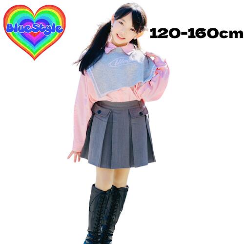 韓国 子供服 韓国キッズ服 女の子 セットアップ GIRLS セットアップ 2点セットBlueStyle bluestyle ブルースタイル 制服風 着回しコーデ 上下セット 可愛い キッズ服 韓国風 春服 春夏 ギャル キッズ ギャル