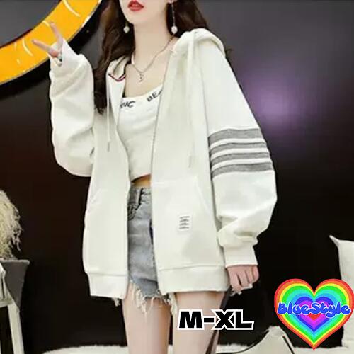 [Pre-order item] [Free shipping] [Get a coupon by posting a review] Korean women's clothing, Korean women's hoodie, Korean clothing, outerwear, versatile outfit, black, white, bluestyle, women's outerwear, body-shaping, gyaru style