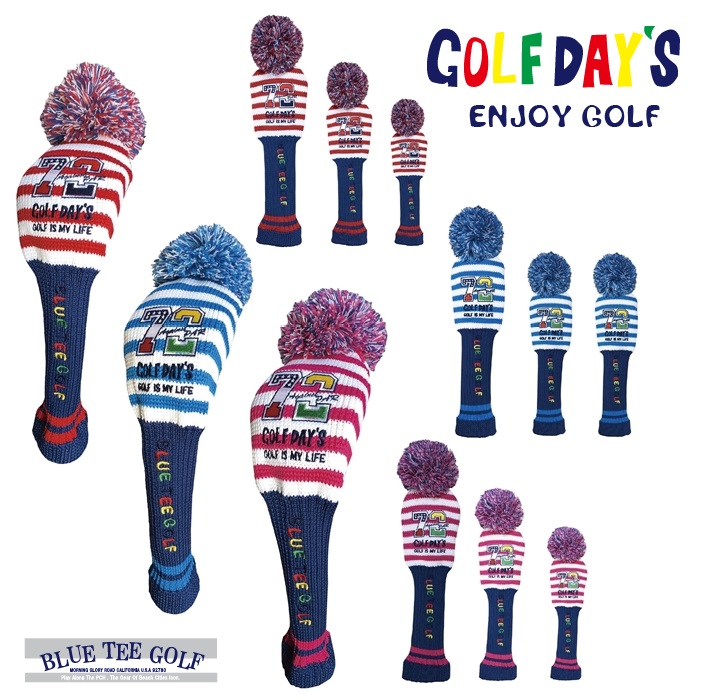 BLUE TEE GOLF California ポリエステル ニット ヘッドカバー