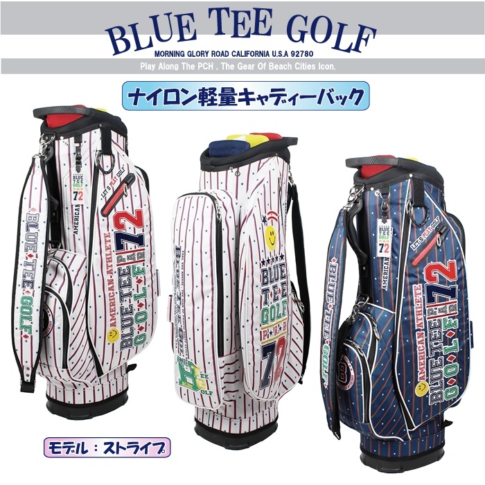 Blue Tee Golf California 縞ナイロン軽さキャディバッグ Tokyo 新橋店屋 Maf Gov Ws