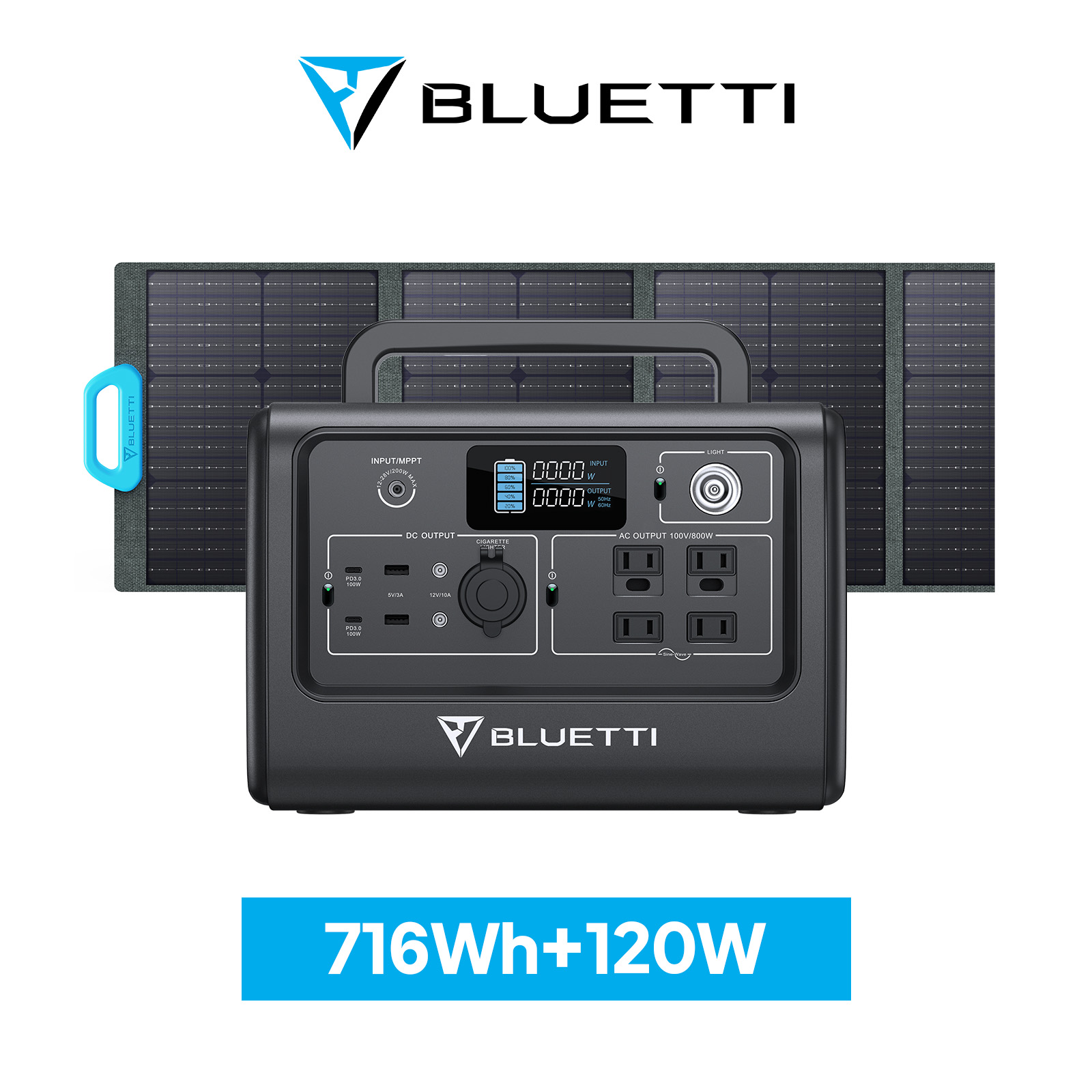 【楽天市場】BLUETTI ポータブル電源 ソーラーパネル セット EB70S+200W グリーン 大容量蓄電池 家庭用 ポータブルバッテリー  716Wh/800W リン酸鉄 太陽光パネル 発電機 防災 停電 バックアップ電源 軽量 急速充電 アウトドア 車中泊 電気代節約 ...