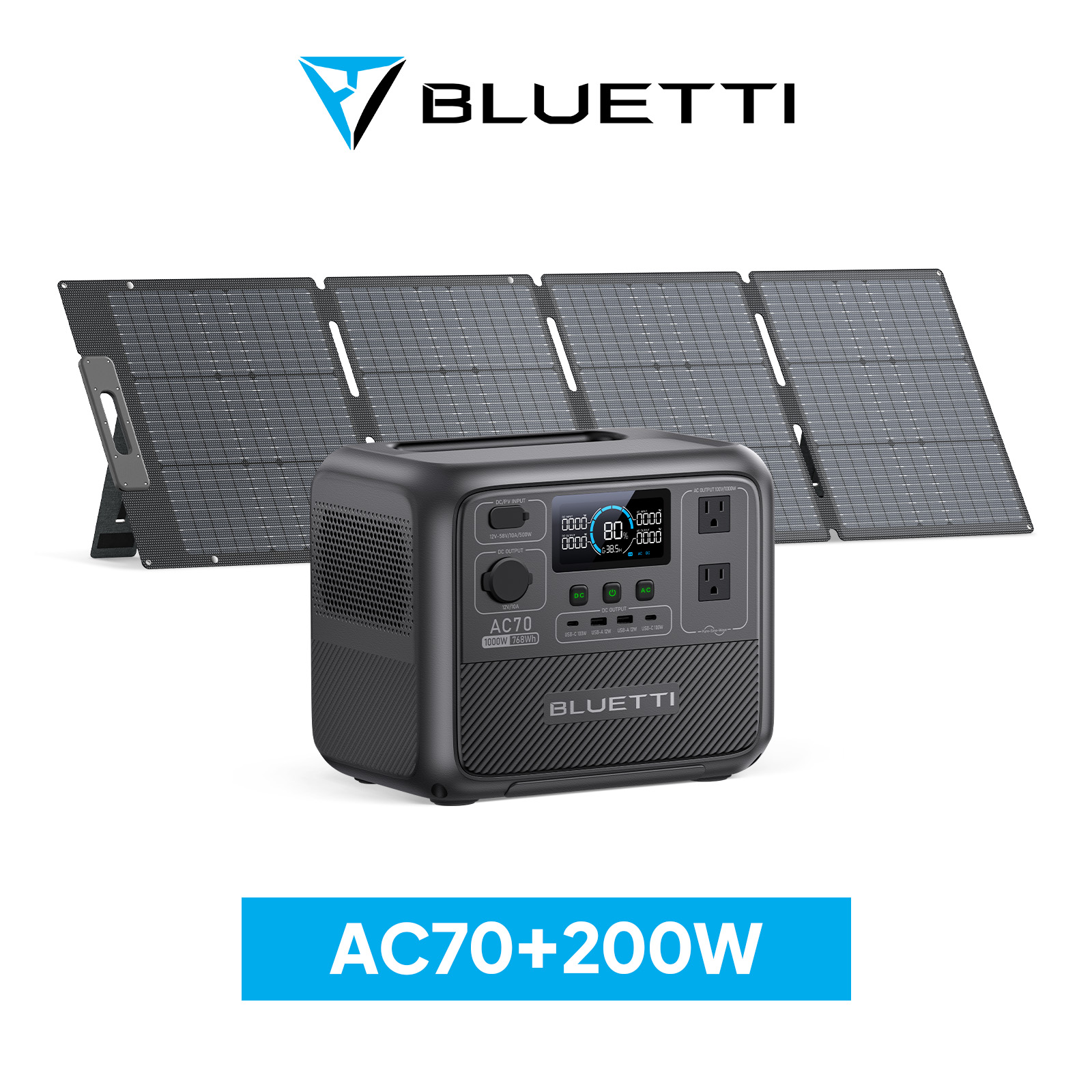 楽天市場】BLUETTI ポータブル電源 ソーラーパネル セット AC70+
