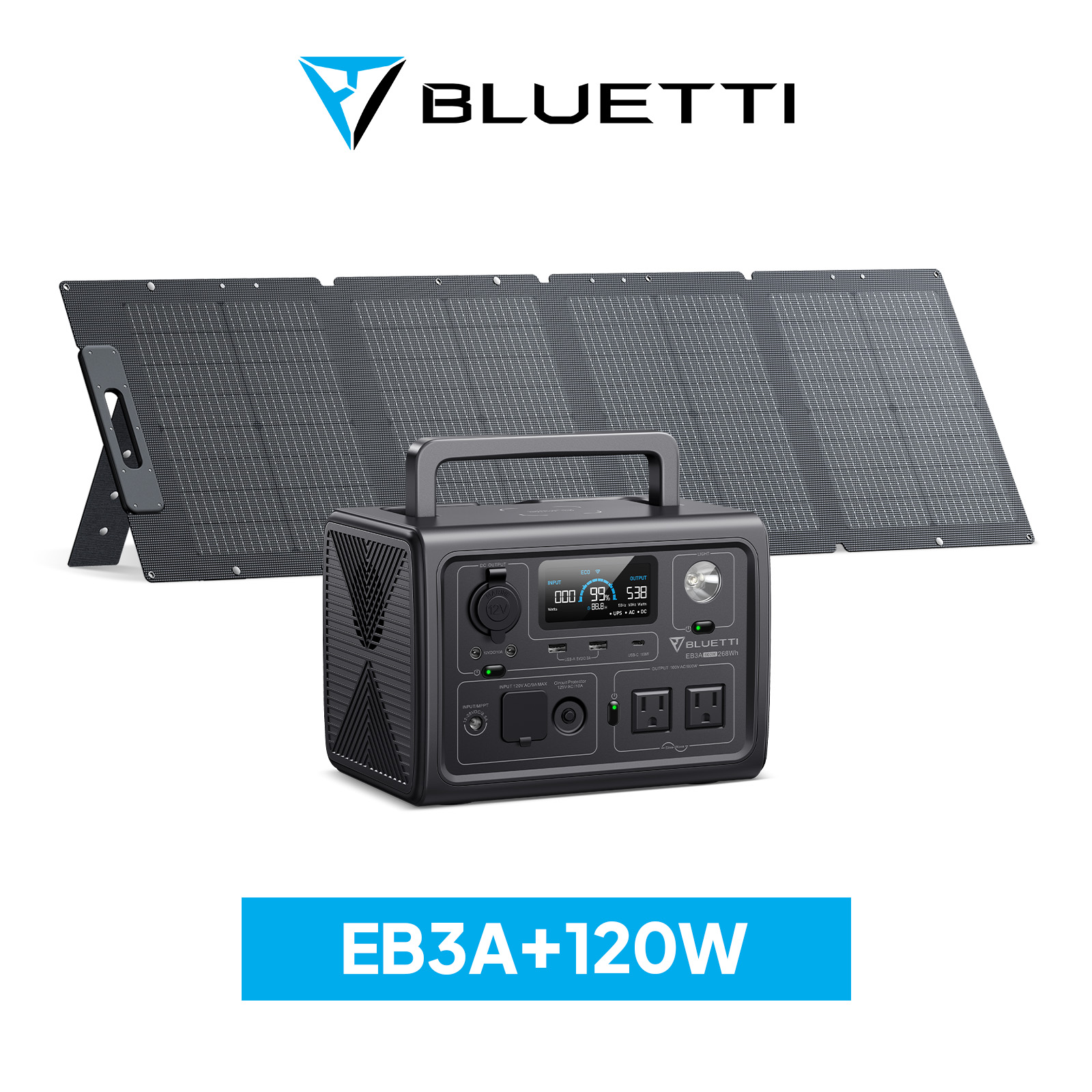 BLUTTI AC70 ソーラーパネル　model PV120D BLUETTI ソーラーパネルPV120D|120W ソーラーチャージャー高効率