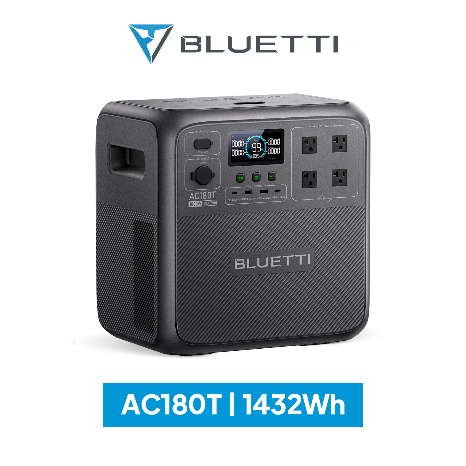 楽天市場】【クーポン利用で76,800円】BLUETTI ポータブル電源 AC180 1152Wh/1800W 60分満充電 大容量 家庭用蓄電池  5年保証 リン酸鉄 長寿命 バックアップ電源（サージ2700W） UPS機能 APP遠隔操作 防災グッズ 地震停電時に非常用電源 車中泊 :  BLUETTI JAPAN 楽天市場店