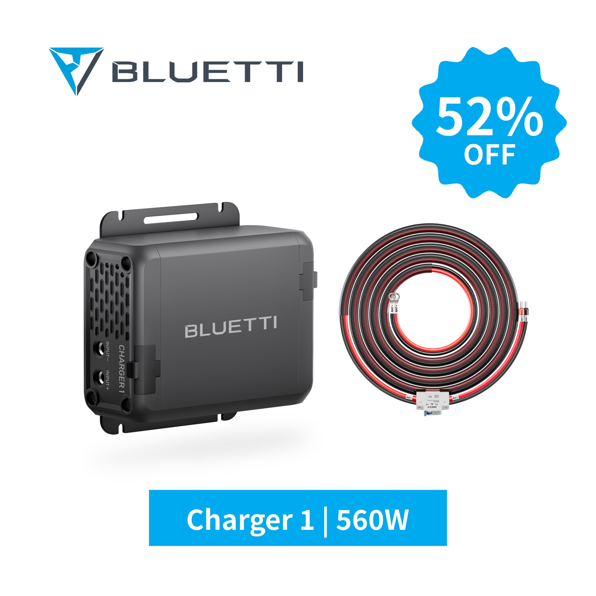 2年保証】BLUETTI Charger 2 1200W 車載＆ソーラー対応走行充電器 