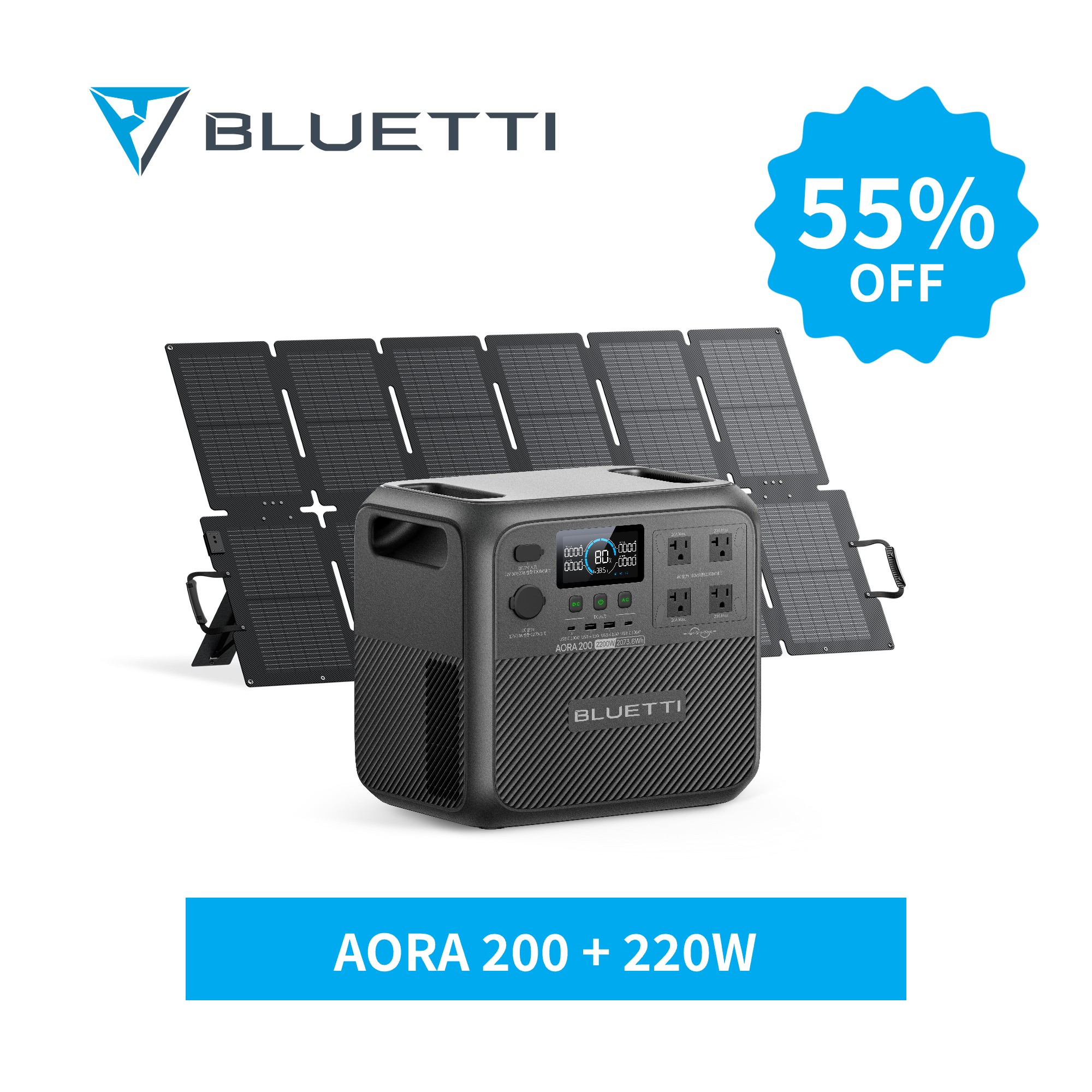 楽天市場】【在庫切れ】BLUETTI ポータブル電源 ソーラーパネル セット 