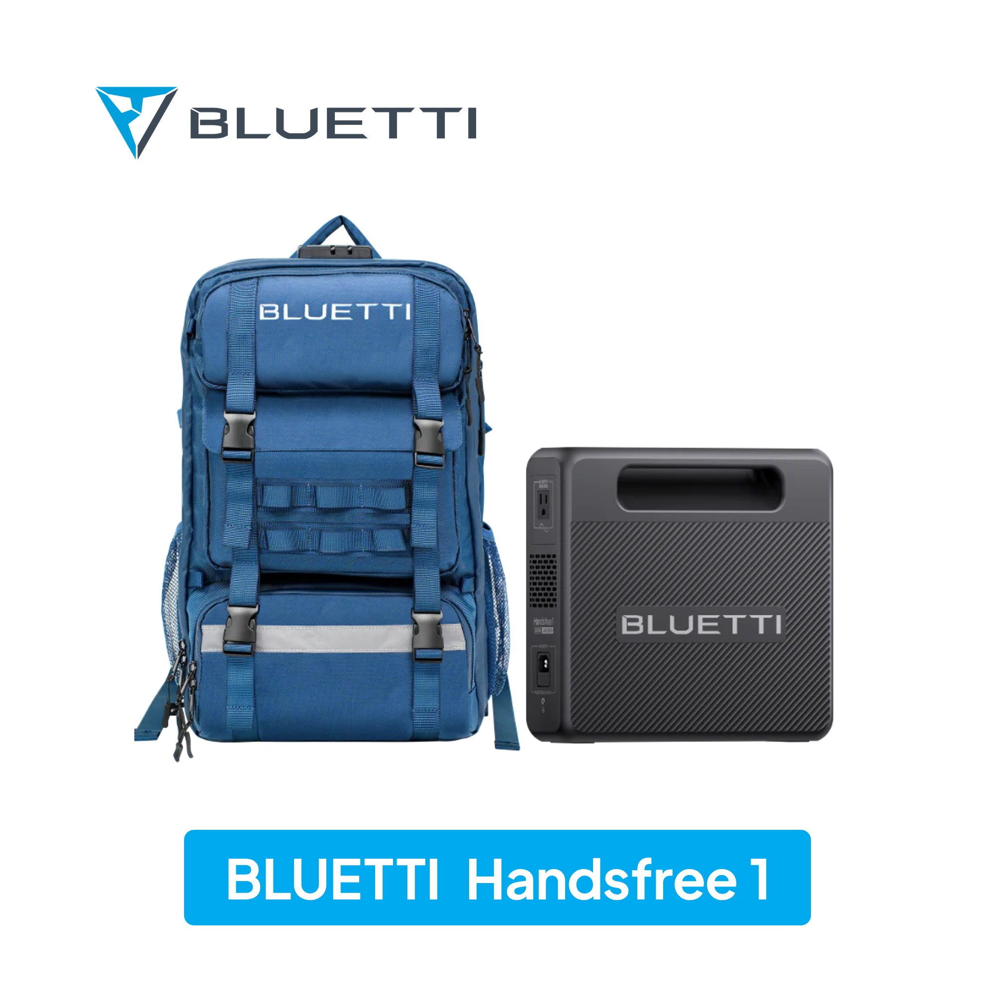 BLUETTI ポータブル電源 Handsfree1+BluePack 268.8Wh/300W LiFePO4 バッテリー搭載 42L防塵防水設計 軽量コンパクトバックパック 登山?写真撮影?旅行用 急速AC/ソーラー充電対応(ソーラーパネル別売)|BLUETTI JAPAN 店