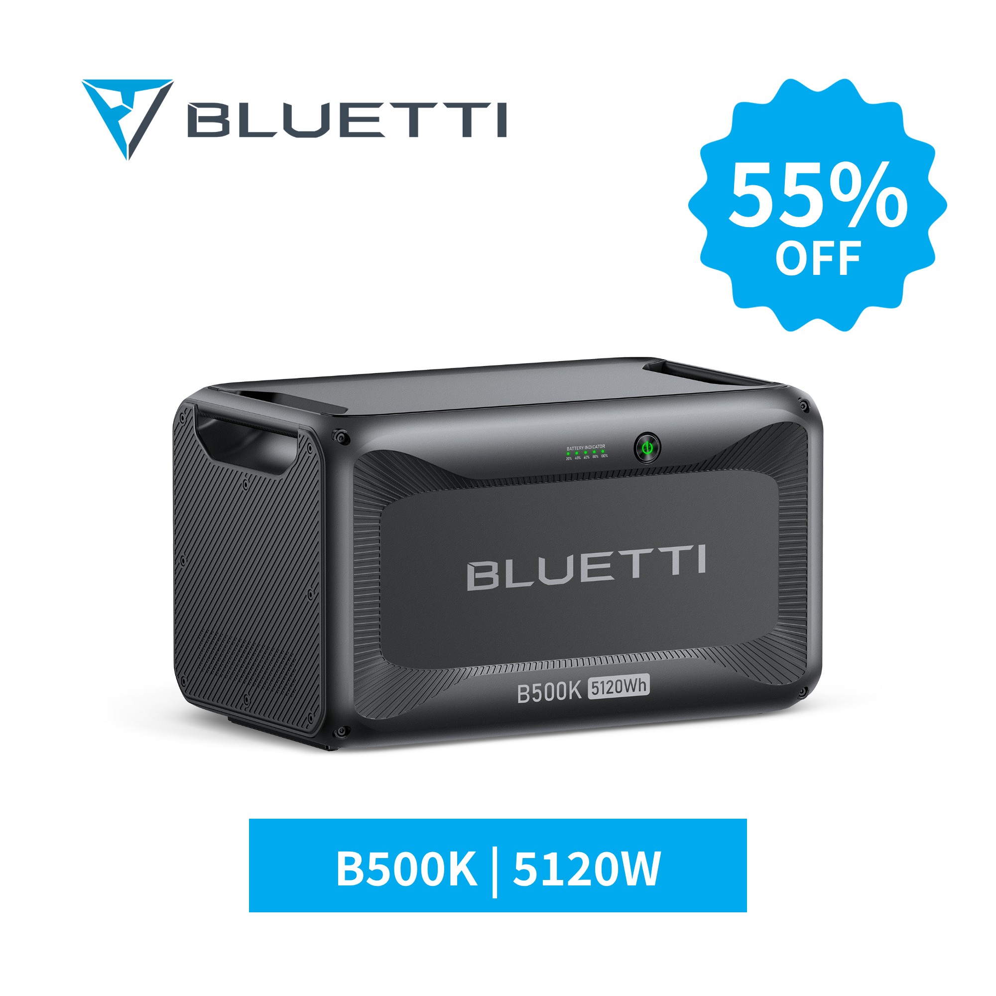 【クーポン利用で230,400円7/18から】BLUETTI ポータブル電源 拡張バッテリー B500K 大容量 家庭用 5120Wh ソーラーパネル 増設バッテリー リン酸鉄 4年保証 太陽光パネル 発電機 防災 停電 バックアップ電源 容量増設 家庭用電源 非常用 オフグリッド向け｜BLUETTI JAPAN 店