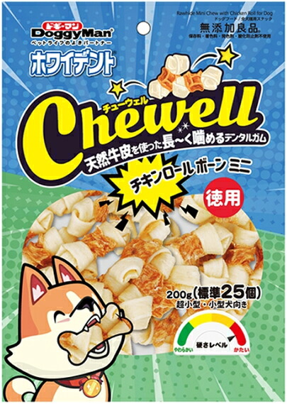【ドギーマンハヤシ】ホワイデント Ｃｈｅｗｅｌｌ チューウェル チキンロールボーンミニ ２００ｇｘ３６個（入れもの売りわたす）