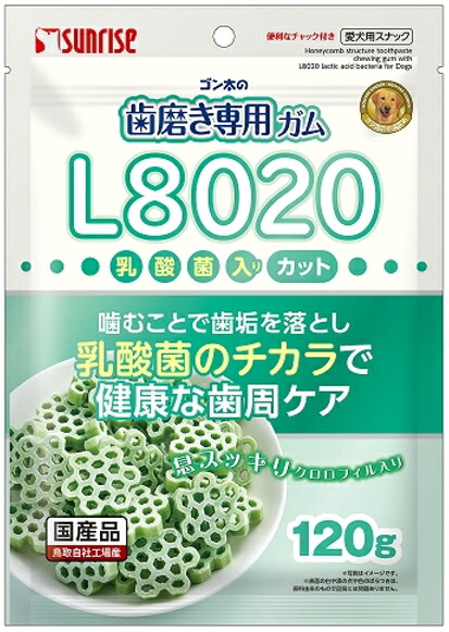 【サンライズ】ゴン太の歯みがき専用チュインガム Ｌ８０２０乳酸菌入り口・入口 とり捨てる クロロフィル入り口・入口 １２０ｇｘ４８個（入れもの売りわたす）