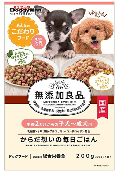 【ドギーマンハヤシ】無足し加える良品 からだ願望することの日毎夜毎ごはん 犬ころ～成犬用 ２００ｇｘ２４個（入れもの売りわたす）