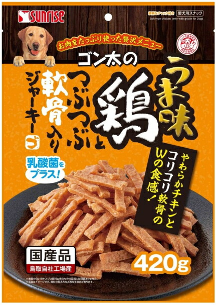 【サンライズ】ゴン太のうま味 鶏とつぶつぶ軟骨入り口・入口ジャー手当たり ４２０ｇｘ２４個（容れもの売りわたす）