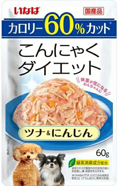 【いなば愛玩動物】こんにゃく食事制限 ツナ＆にんじん ６０ｇｘ９６個（入れもの売りわたす） DRP-19