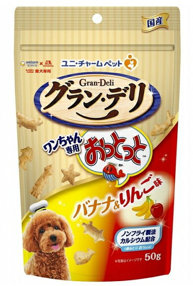 【ユニチャーム】グランデリ　ワンちゃん専用おっとっと　バナナ＆りんご味　５０ｇｘ３６個（ケース販売）